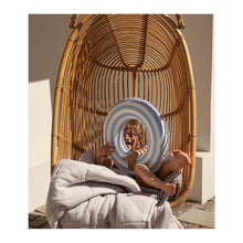 Load image into Gallery viewer, Baloo Swim Ring - Stripe: Sea blue/creme de la creme